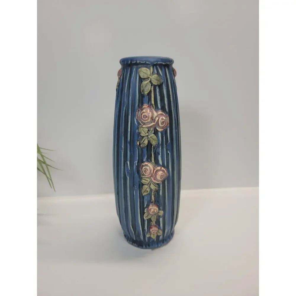 Antique Weller Pottery Blue Drapery 8